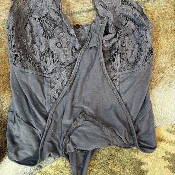 Free People One Adella Bodysuit Slate - Picture 4 of 7